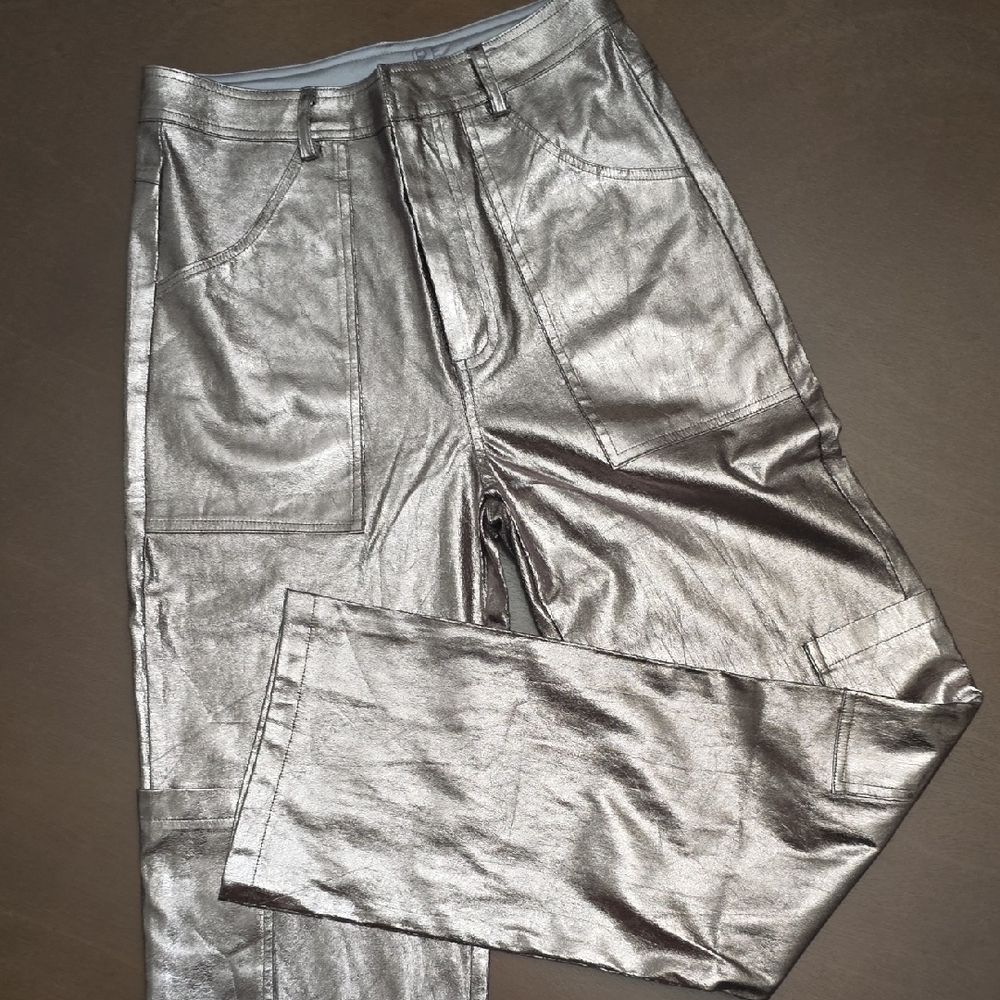 SOFIE THE LABEL Women's Sz S Silver Copper Pants‎